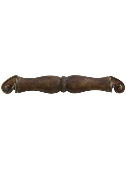 French Court Cup Pull - 6 1/2 inch Center-to-Center in Monticello Brass.